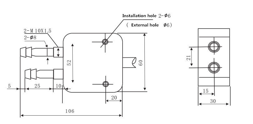 WNK เซ็นเซอร์ความดันแตกต่างของอากาศแห้ง I2C พร้อมตัวเรือนอลูมิเนียมสำหรับ Wind