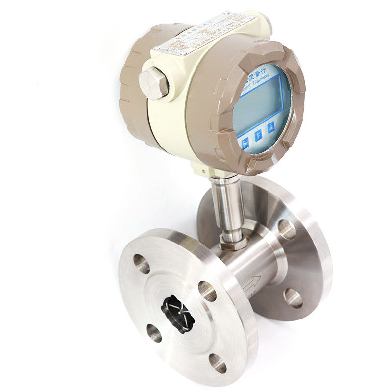 WNK IP65 เครื่องวัดอัตราการไหลของน้ำแบบดิจิตอล Turbine Type 4-20mA ความแม่นยำสูง