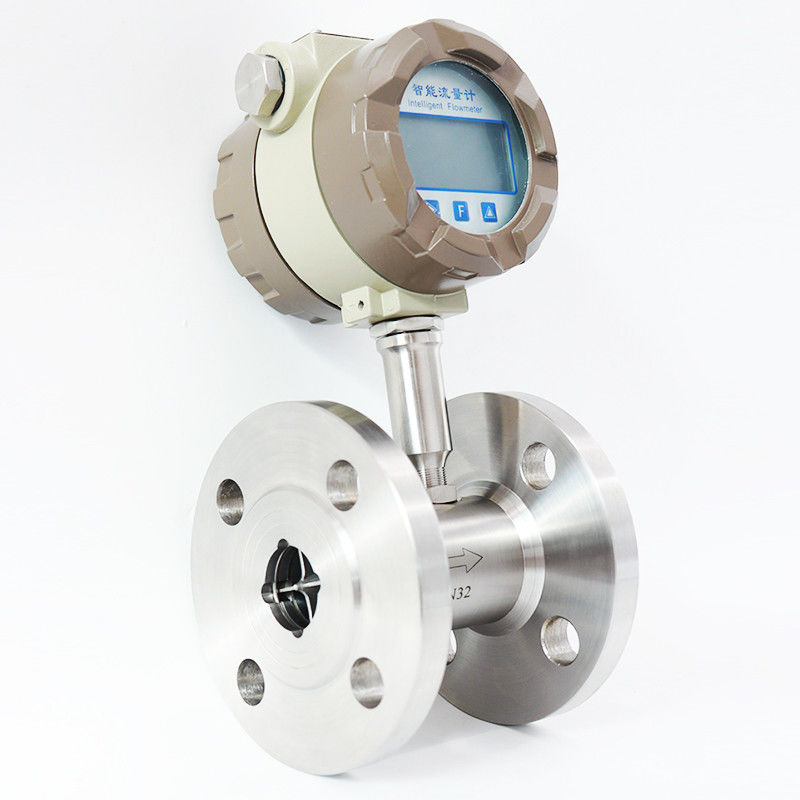 WNK IP65 เครื่องวัดอัตราการไหลของน้ำแบบดิจิตอล Turbine Type 4-20mA ความแม่นยำสูง